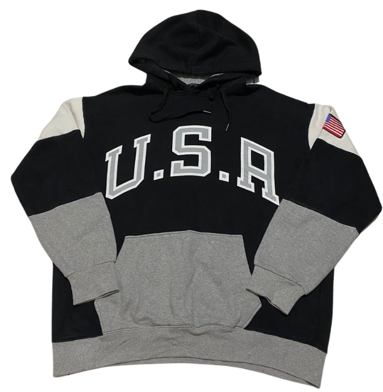U.S.A Black Silver Hoodie